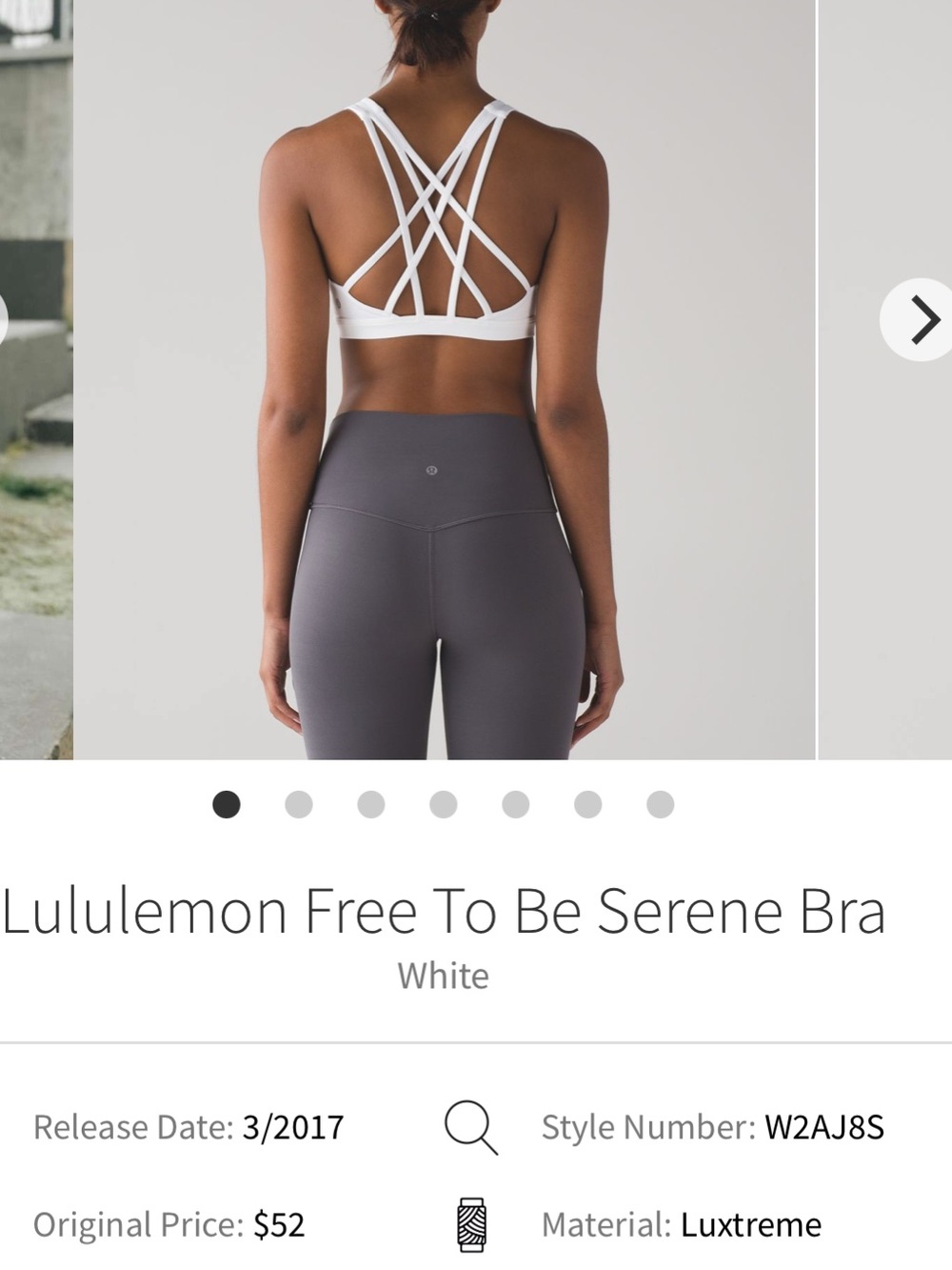 lululemon athletica Free To Be Serene Bra - White
